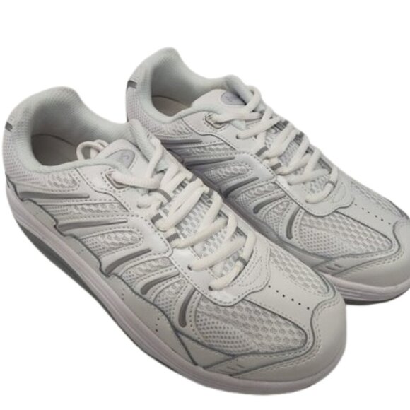 Exerstep Rocker Bottom Design Women's Brisa Leather Mesh Tennis Shoe Size 7 NIB - Picture 1 of 9
